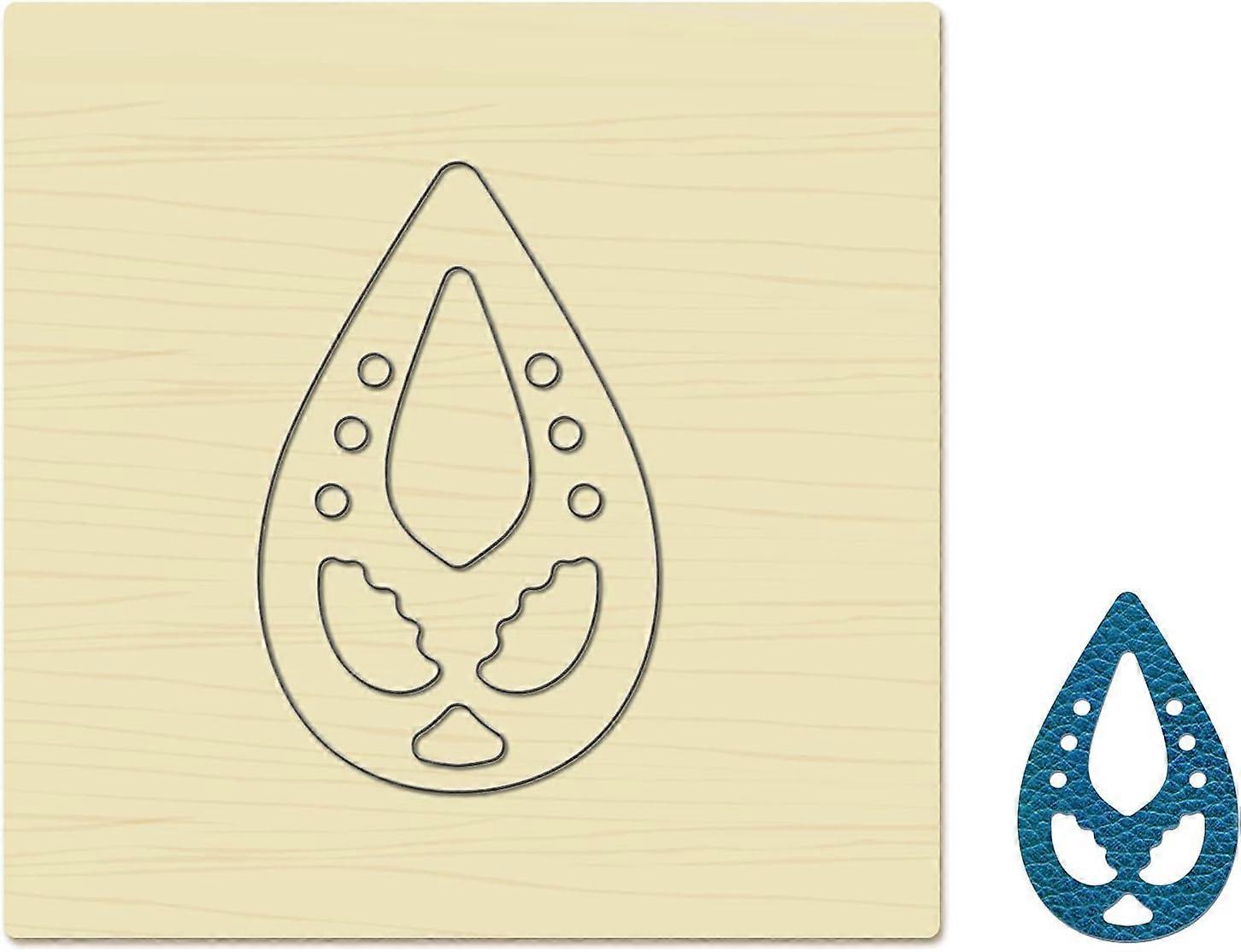 Wood Cutting Dies with Steel for DIY Scrapbooking/Photo Album Decorative Embossing DIY Paper Card Teardrop Pattern 10x10cm