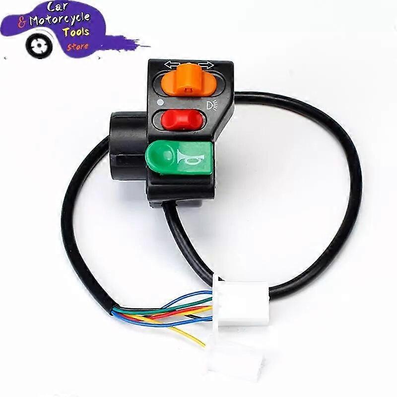 Motorsykkel 7/8 styre horn blinklys hode lysstråle kill switch 3 i 1 e-sykkel scooter motor strømbryter
