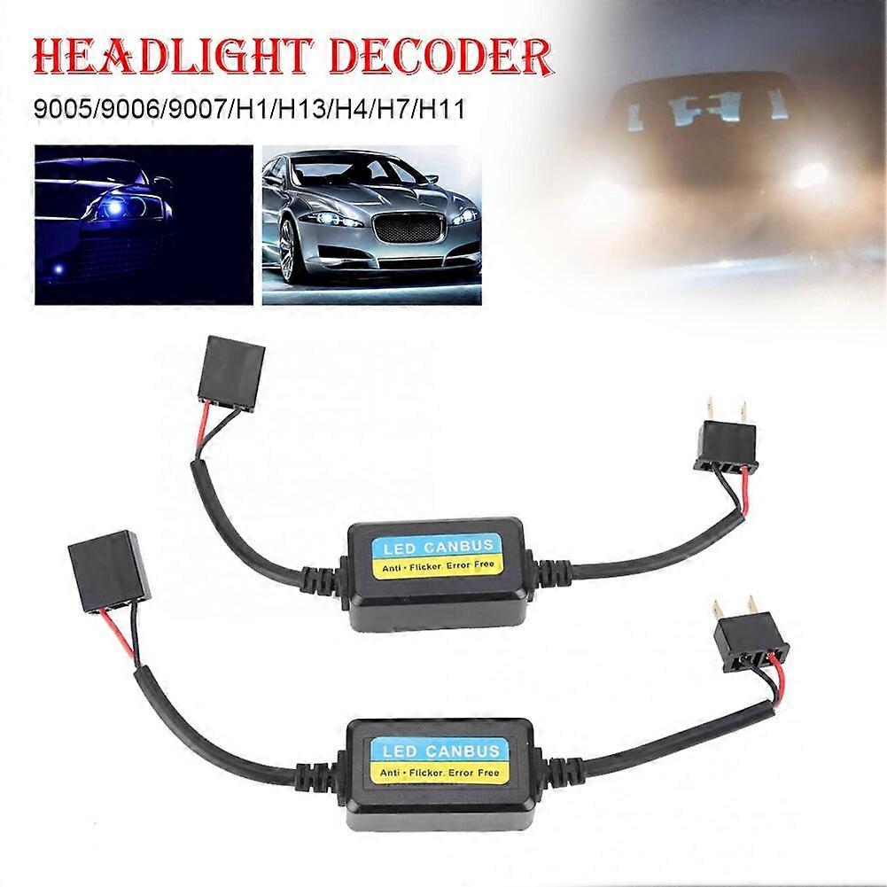 H7 H1 H4 9005 9006 H11 2Pcs Car LED Headlight Flash Error Decoder Fault Decoder Eliminator