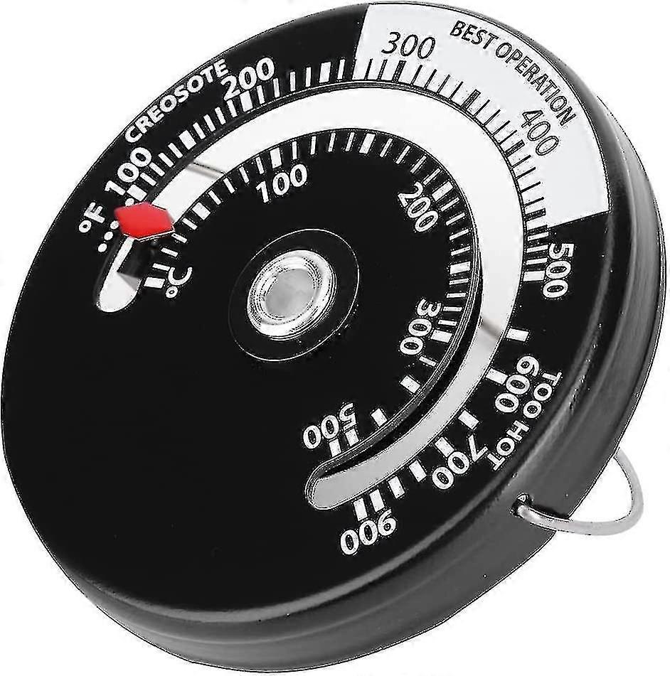 Termometro per caminetto, bruciatore a legna per stufa Bruciatore per tubi di monitoraggio della temperatura del caminonero (1 pz)