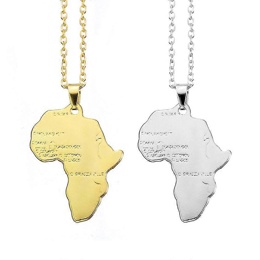 Μόδα Hip-hop στυλ Δήλωση προσωπικότητας Αφρική Χάρτης κρεμαστό κολιέ κολιέ κόσμημα χάρτης κολιέ για τις γυναίκες άνδρες κοσμήματα δώρο
