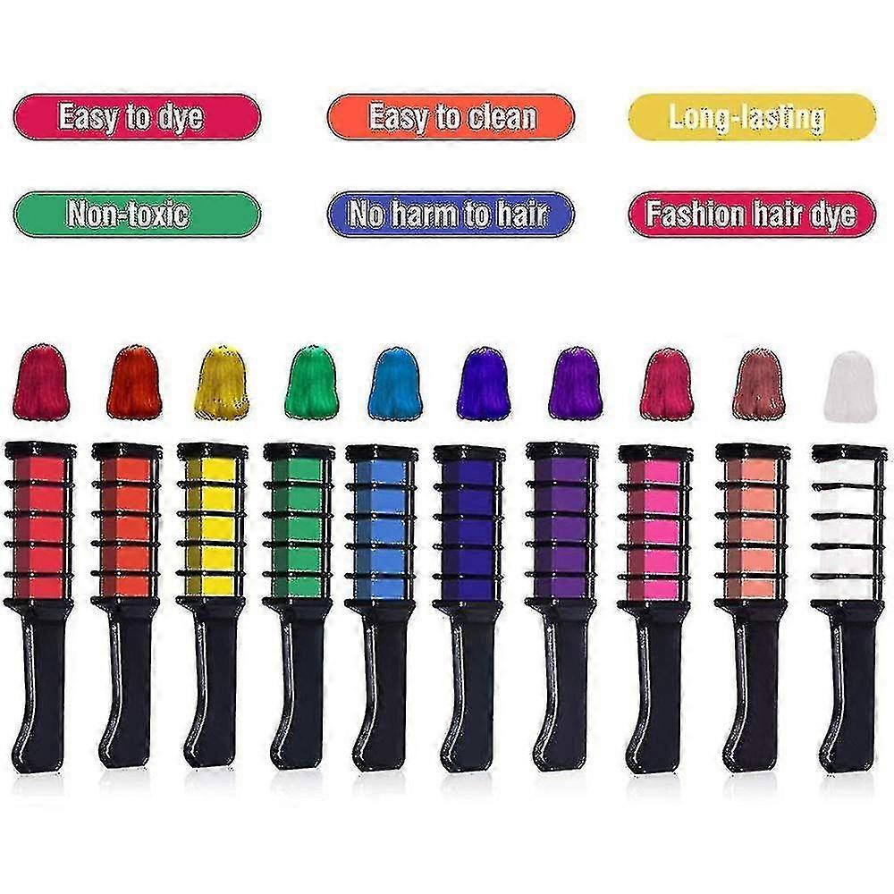 Ctmw Comb 10 Colors, Comb, Children's Dye, Temporary One-time Comb, Washable And Non-to