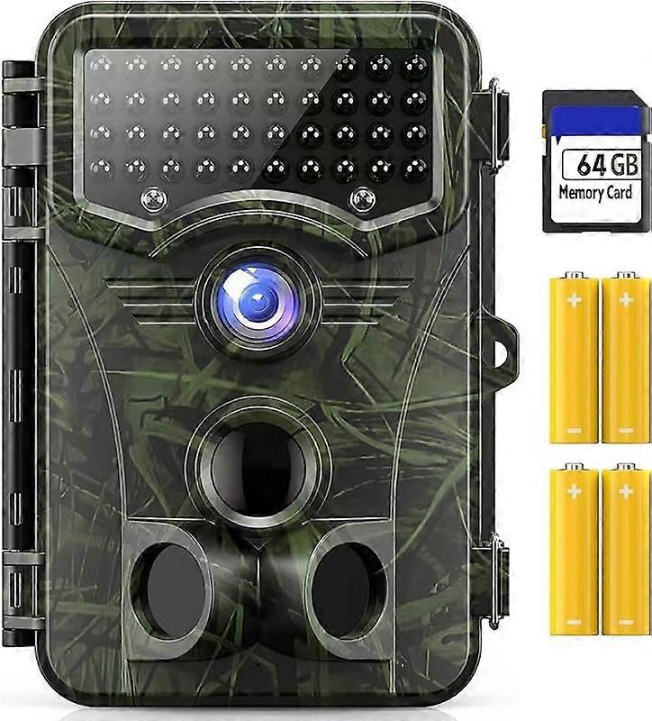 64GB Night Vision 0.1s Trigger Time Motion Activated 120Wide LensIP66 Hunting Camera