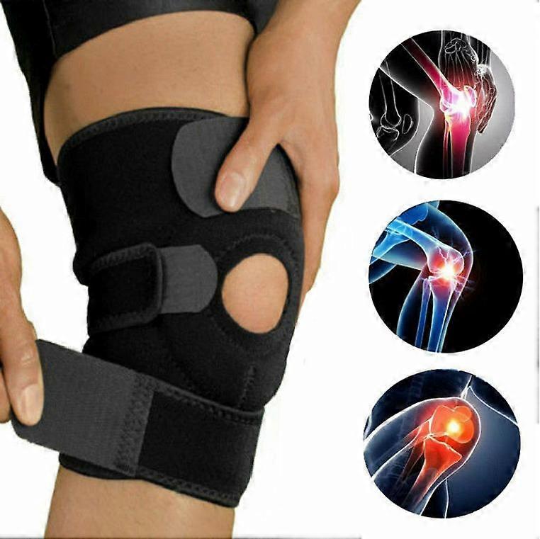 Hengslet kne leddgikt støtte spenne vakt stabilisator stropp vikle åpen patella