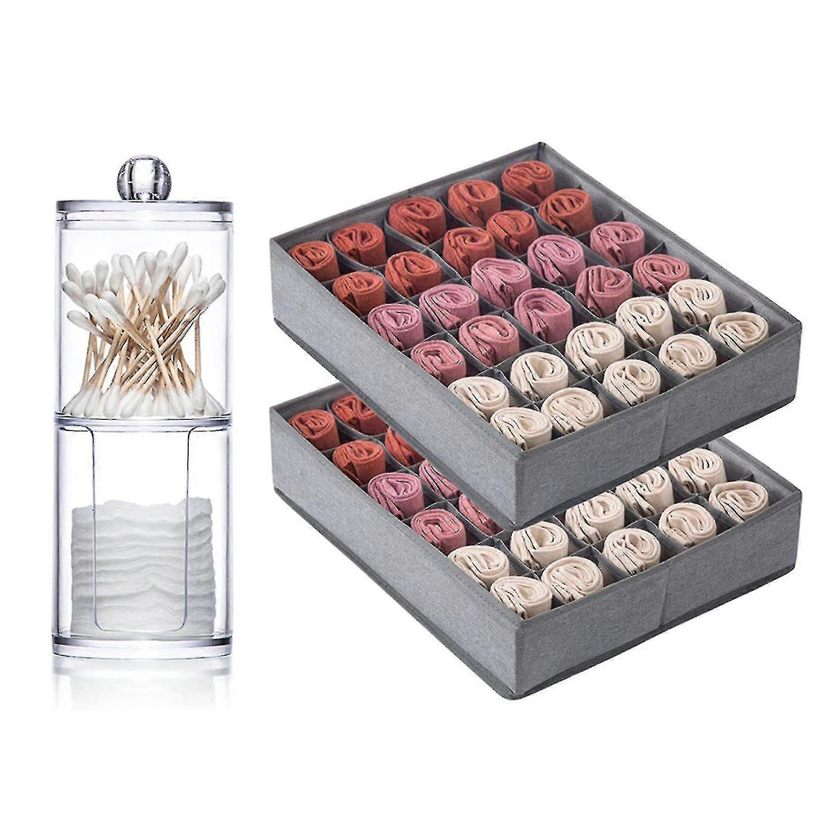 Transparent Round Two-layer Acrylic Organizer Storage Box