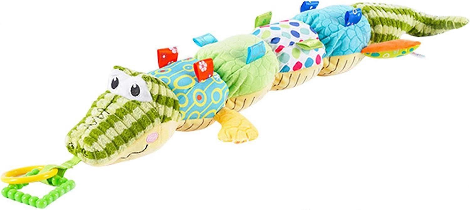 Stuffed Soothe Toy with Sound Paper Body Reali stic Crocodile Plush Doll Throw Pillow Fidgets