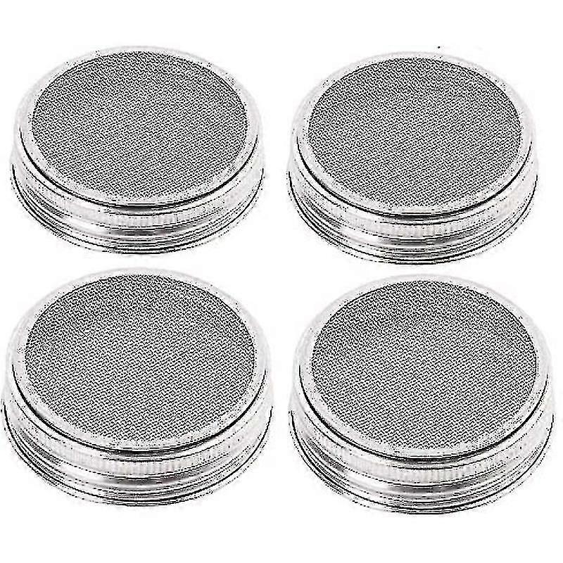4-Pack Edelstahl Sprossenglas Deckel Kit, Einmachgläser