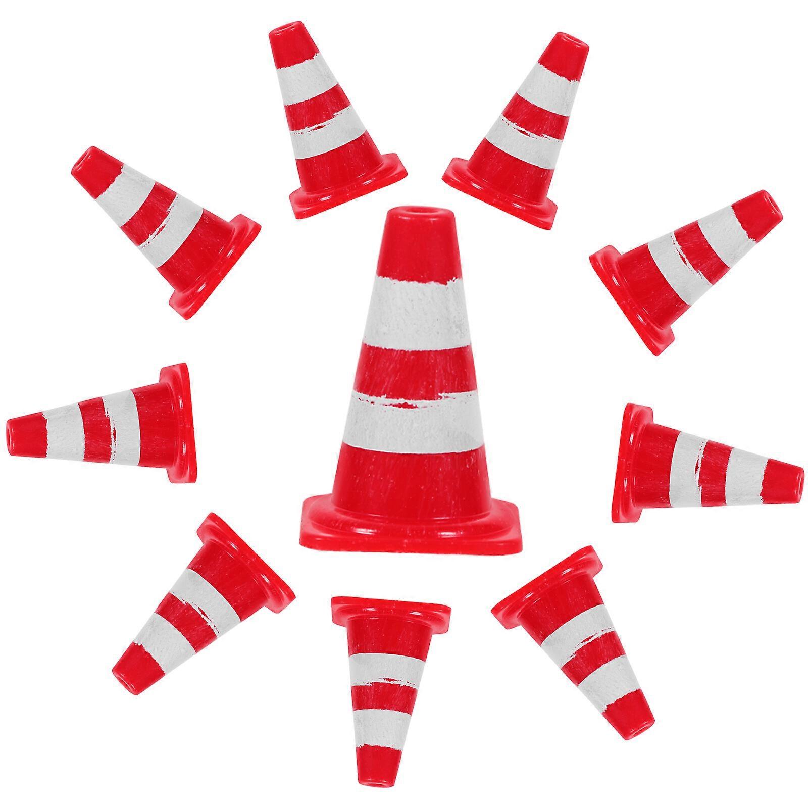 20pcs Miniature Maison De Poupée Cônes De Signalisation Minuscules Cônes De Signalisation Modèle Sable Table Décoration