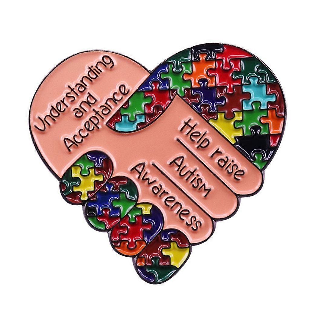 Autism Awareness Heart Pin for Understanding and Acceptance Autism Lapel Pin