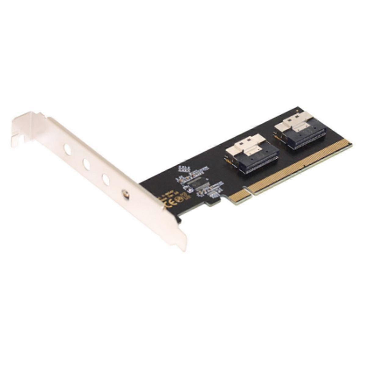 U.2 PCI-E Adapter, Maximize Your PCIe Potential: PCIe 3.0 4.0 X16 to 2-Port SFF-8654 8i Riser Adapter Card