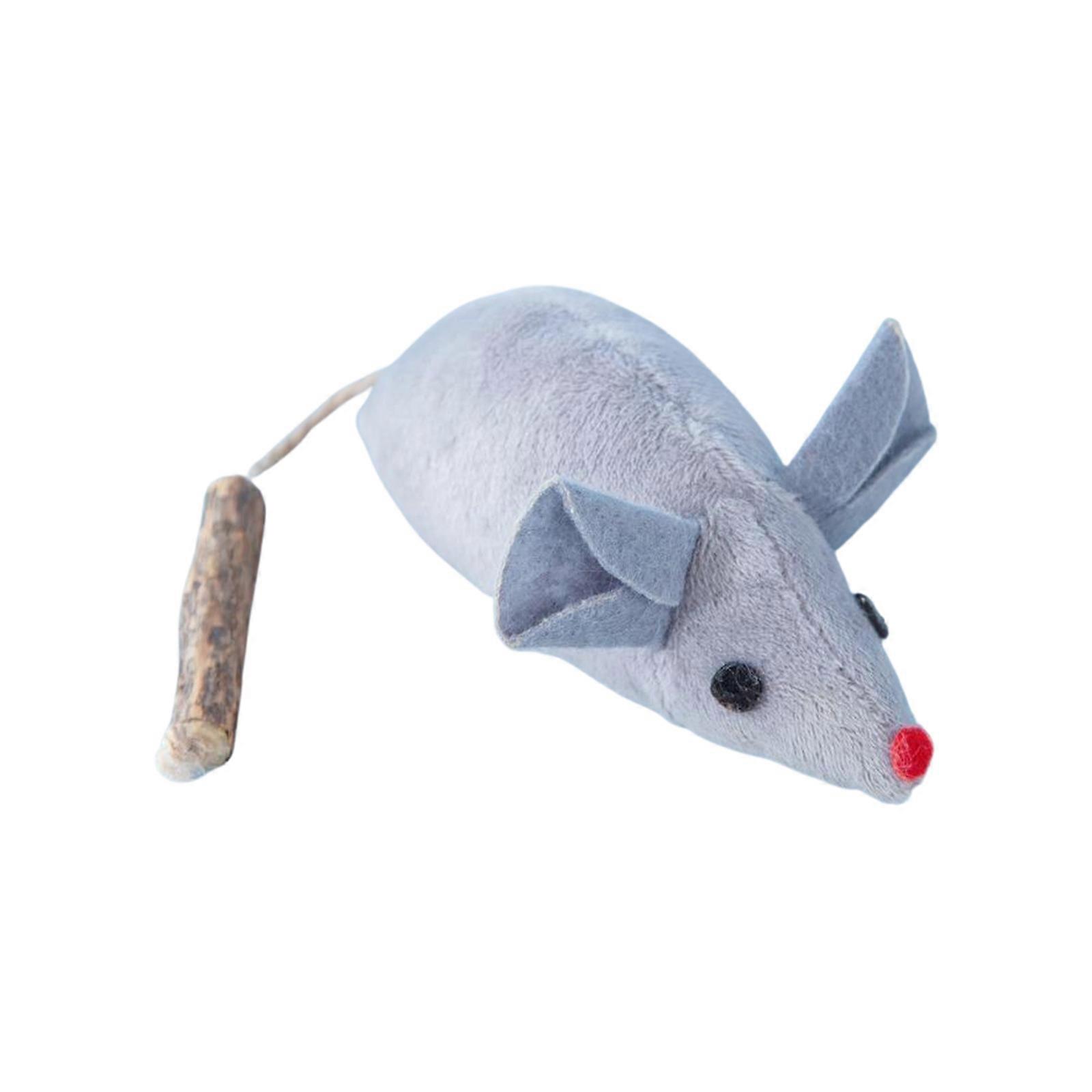 Cat Toy Kitten Mice Interactive Mouse Toys for Indoor Cats Moving Plush Hamster