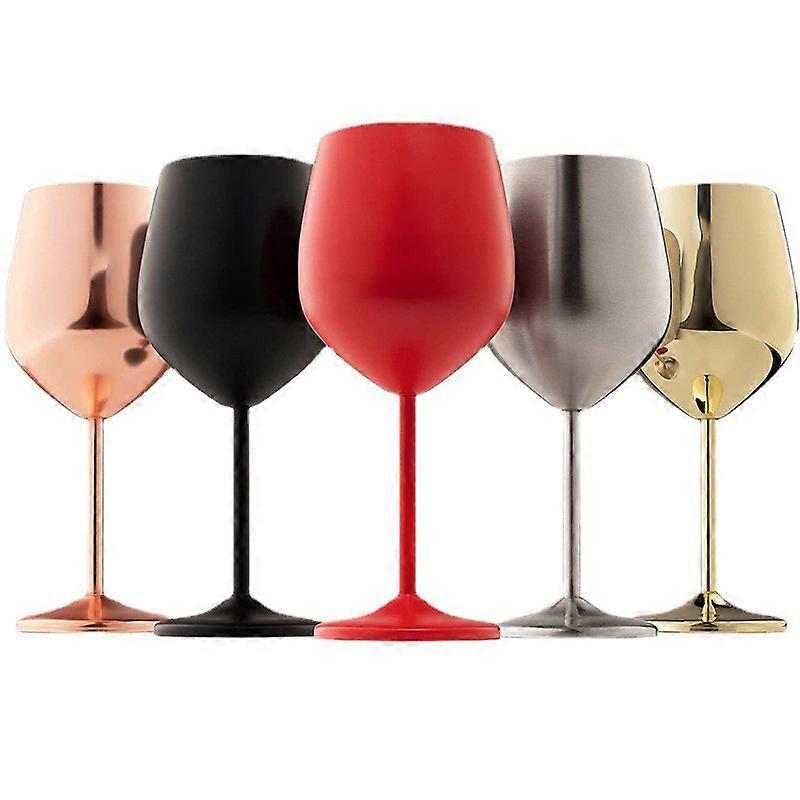 Rustfritt stål vinglass, 18 oz uknuselige vinglass