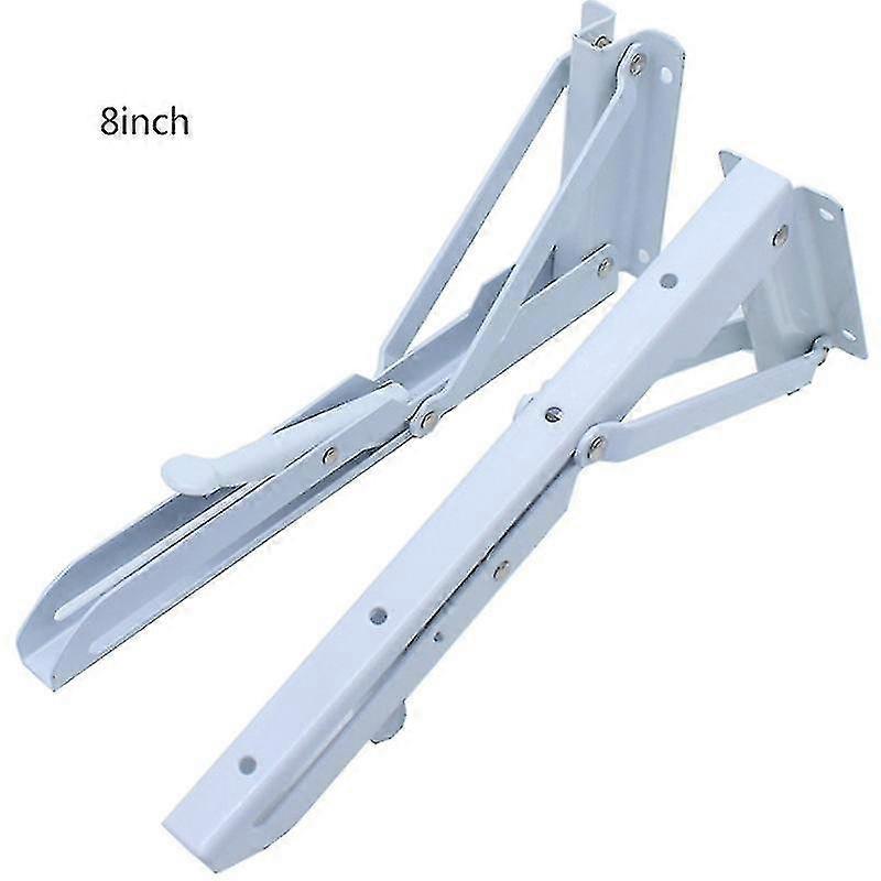 2 Pcs Folding Shelf Bracket Wall Mount Table Hinge Stainless Steel Spring Loaded Supports
