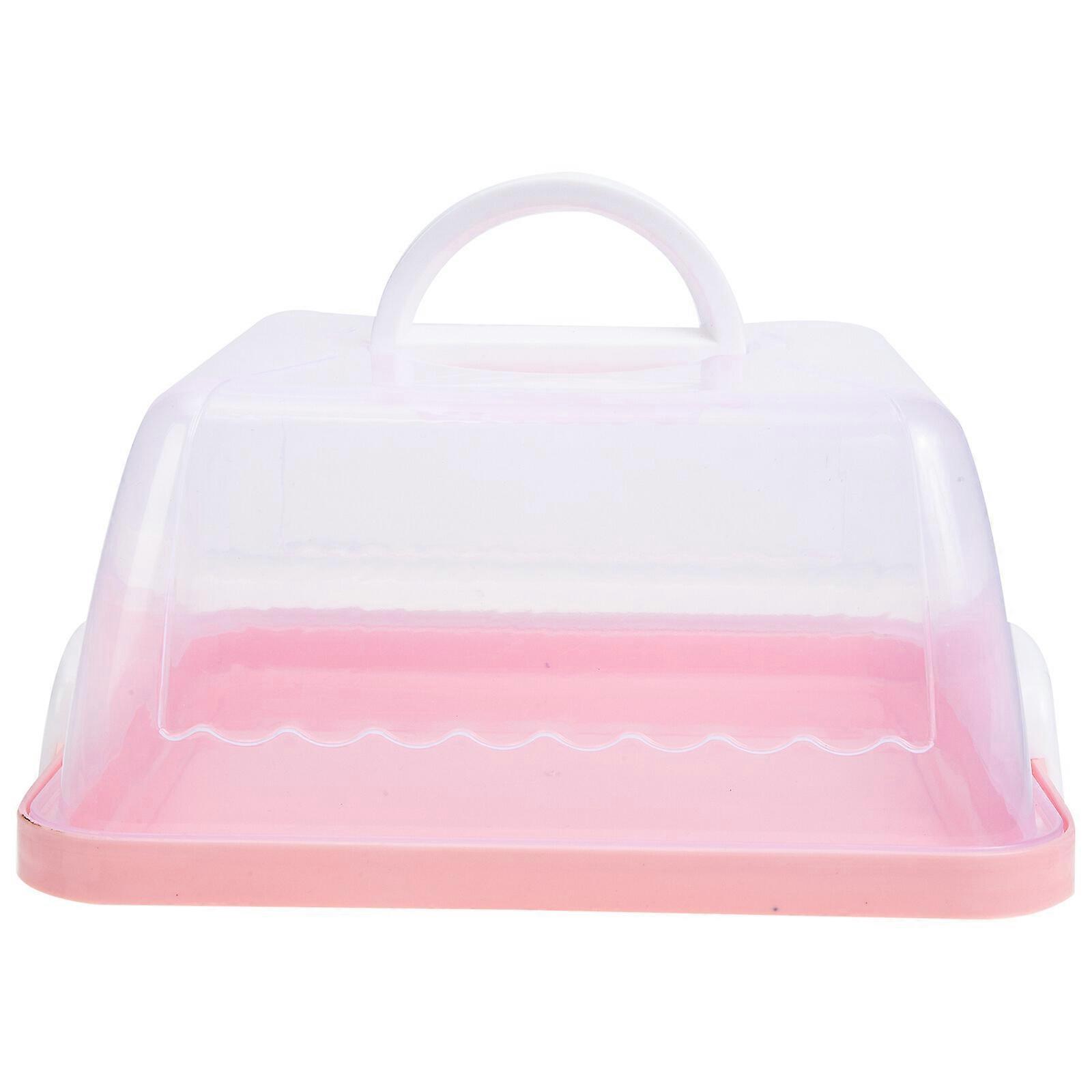 Portable Cake Carrier with Handle Plastic Cake Container Holder with Lid