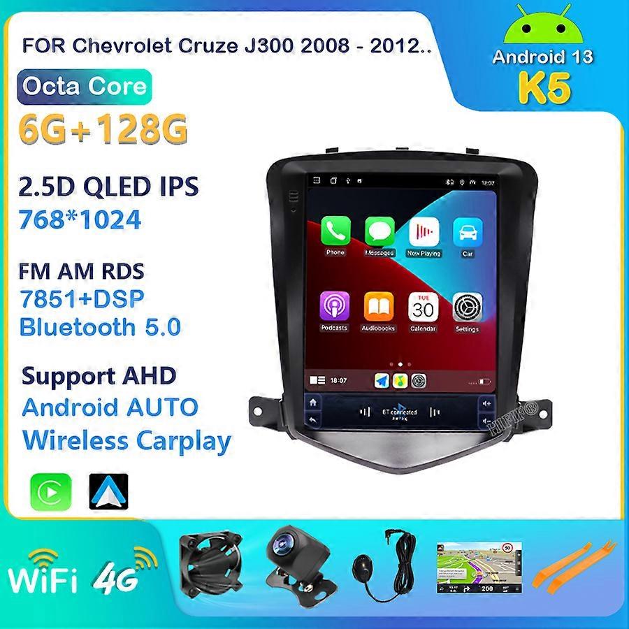 Android 13 Player For Chevrolet Cruze J300 2008 - 2012 2din Radio Multimedia Video GPS Navigation 2 din For Tesla style