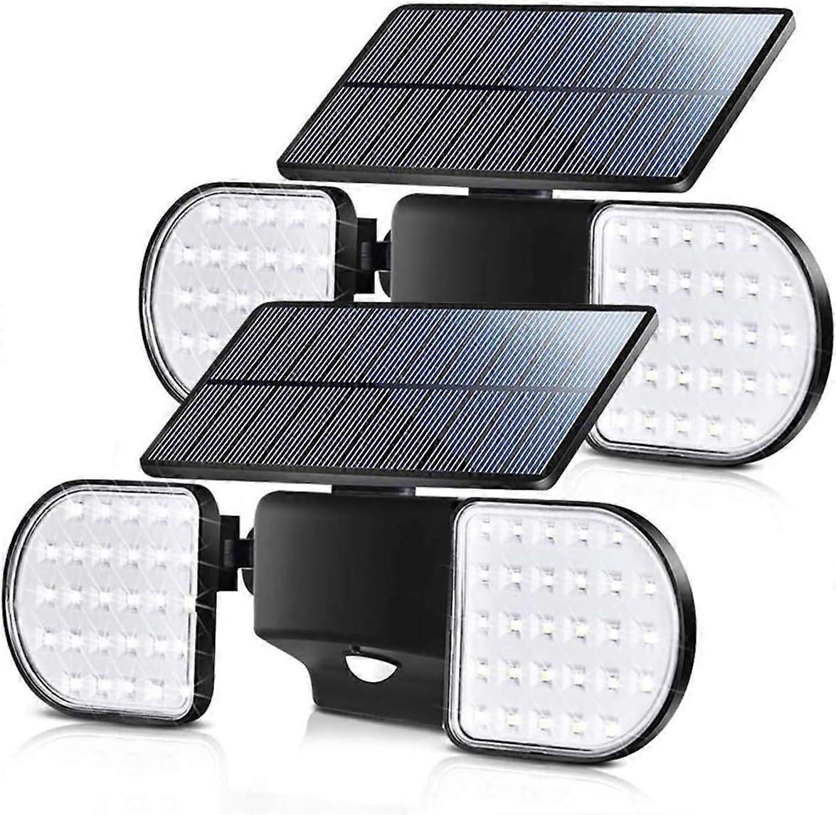 Solarleuchten für den Außenbereich - 56 LED-Bewegungssensor-Sicherheitsleuchten Wasserdicht 360 einstellbar (2er-Pack)