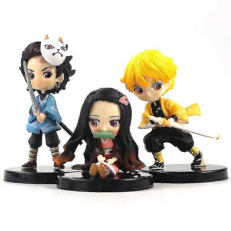 3pcs Q Posket Demon Slayer Figures Tanjirou Kamado Nezuko Ag High Quality