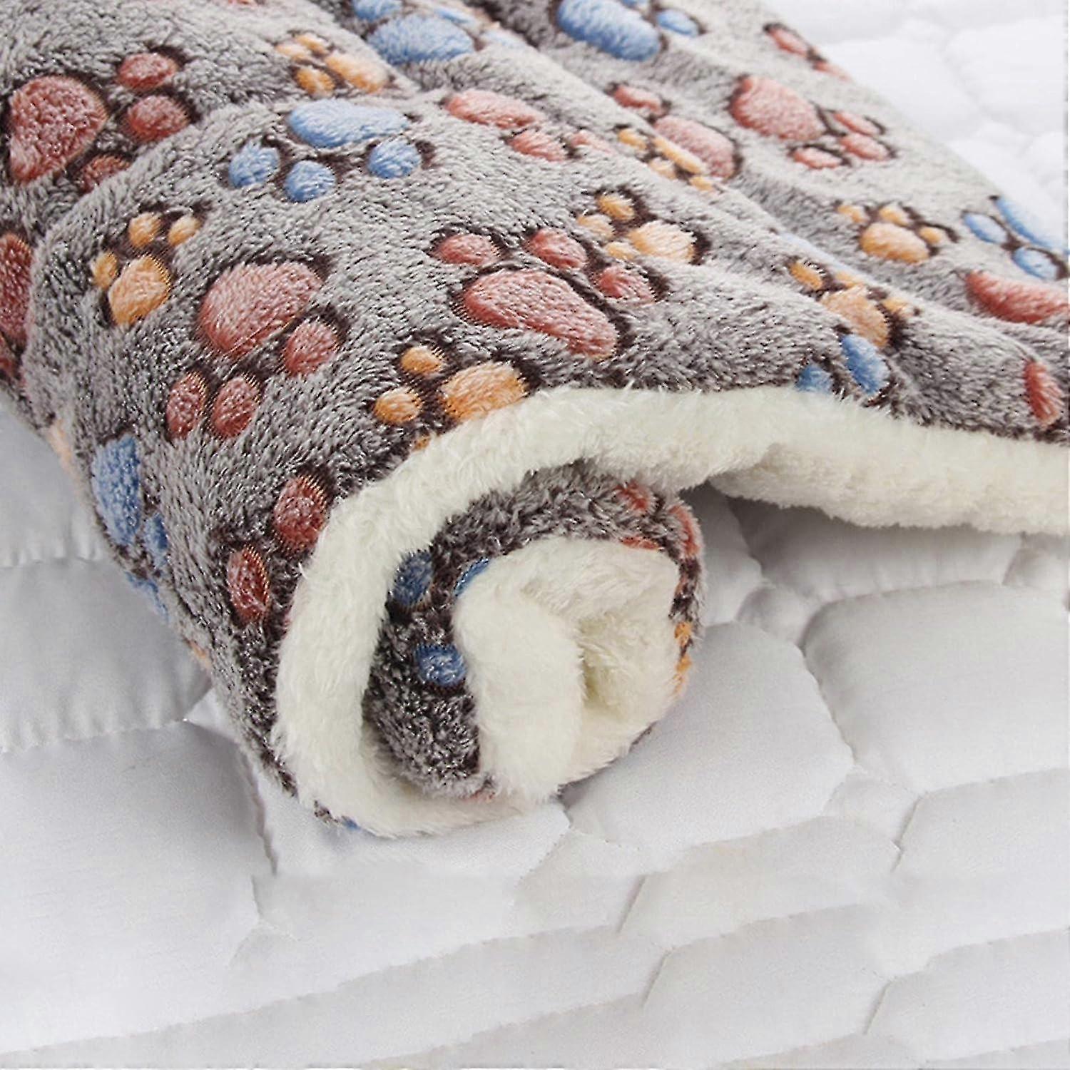 Cat Calming Blanket,cat Blanket, Cat Mat,cute Paw Print Blanket,washable Ultra Soft Flannel Cloth Cat Dog Calming Blanket,pet Supplies Cushion Pad Bed