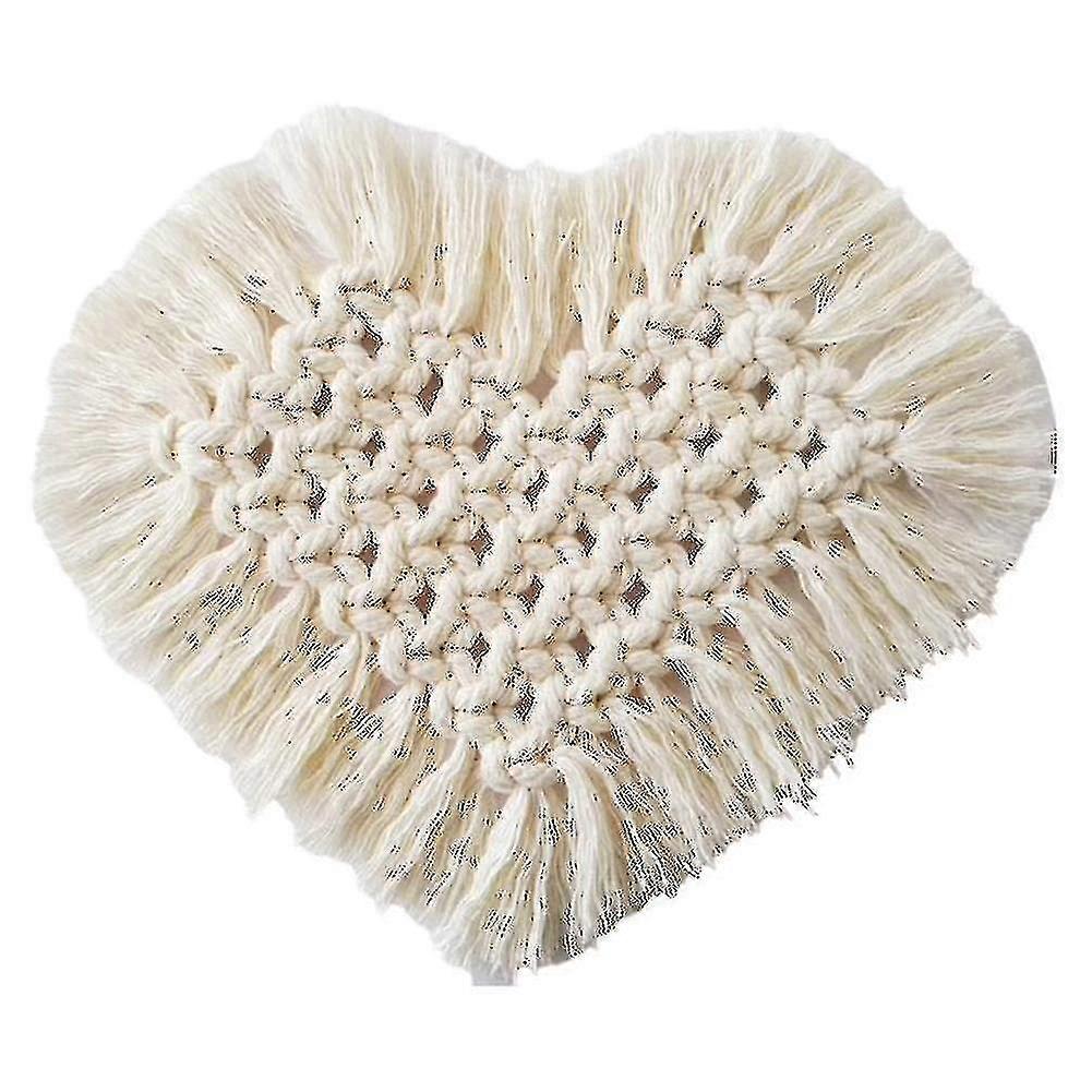 Lovingly Made Cotton Coasters Placemats Non-slip Beige Handmade Coasters For Table 1pc