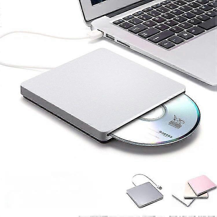 Apple Macbook Pro Air Mac Pc מחשב נייד USB חריץ חיצוני במבער CD / DVD כונן