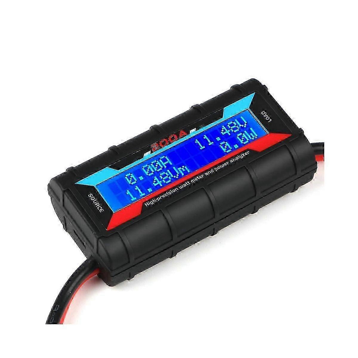 200A vysoce přesný analyzátor výkonu wattmetr spotřeba baterie Monitor výkonu s LCD zády