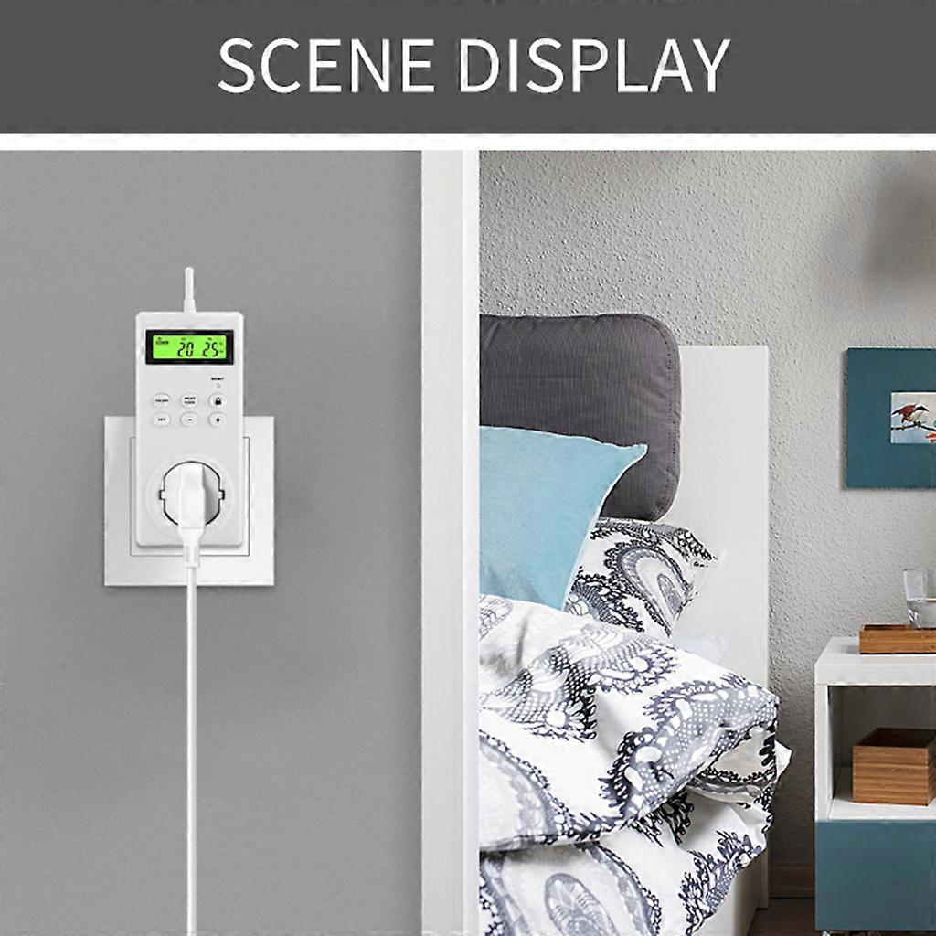  Digital Temperature Controller Socket Outlet Plug Thermostat With Timer Switch Sensor Heating Cooling Incubate Aquatium