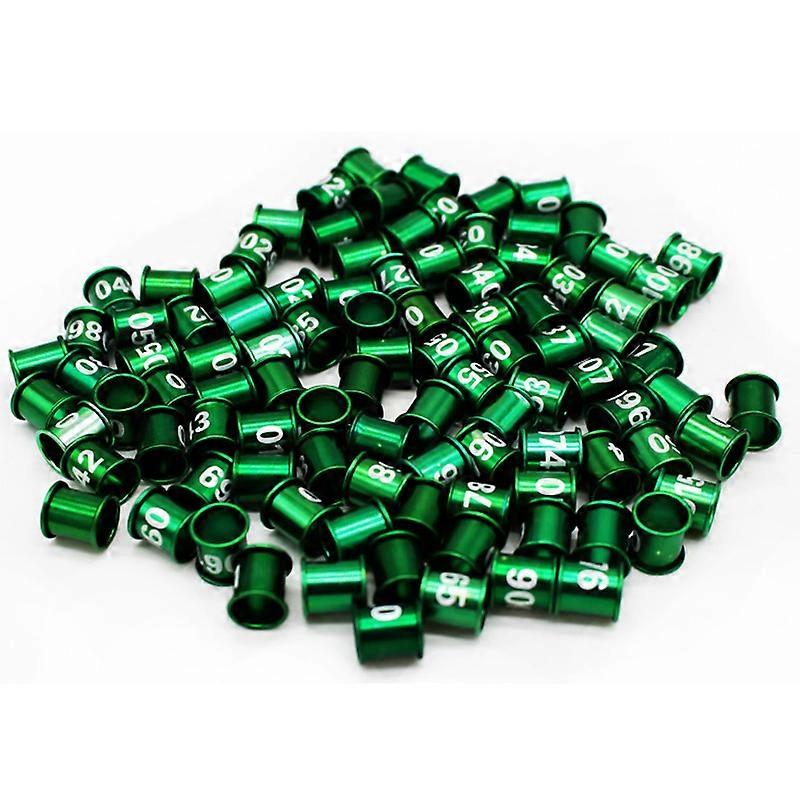 Gaibosi 100 PC 8mm ψηφιακή συνήθεια δαχτυλιδιών ποδιών περιστεριών πουλιών διαμέτρου 5 ψηφιακά δαχτυλίδια αργιλίου χρωμάτων NO.001-100