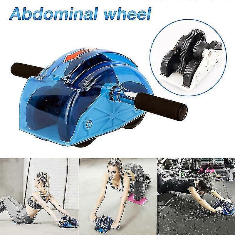 Ruota addominale 4 Roller Wheel Esercizio muscolare addominale con attrezzatura per l'allenamento in palestra a casa come spettacolo