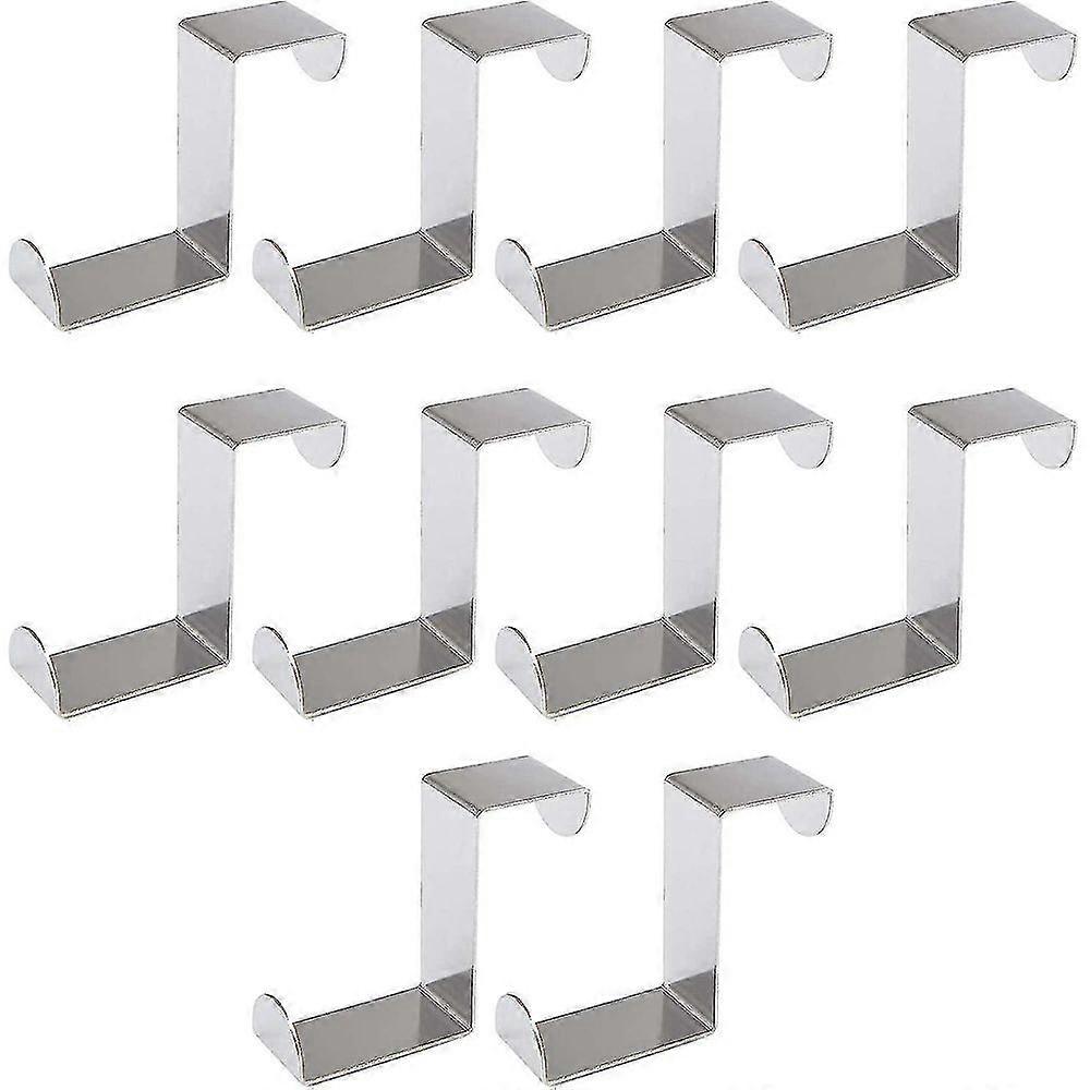 7 Pack Over The Door Hooks,free Moving Adjustable Stainless Steel Hooks,z-shaped Reversible Door Hanger