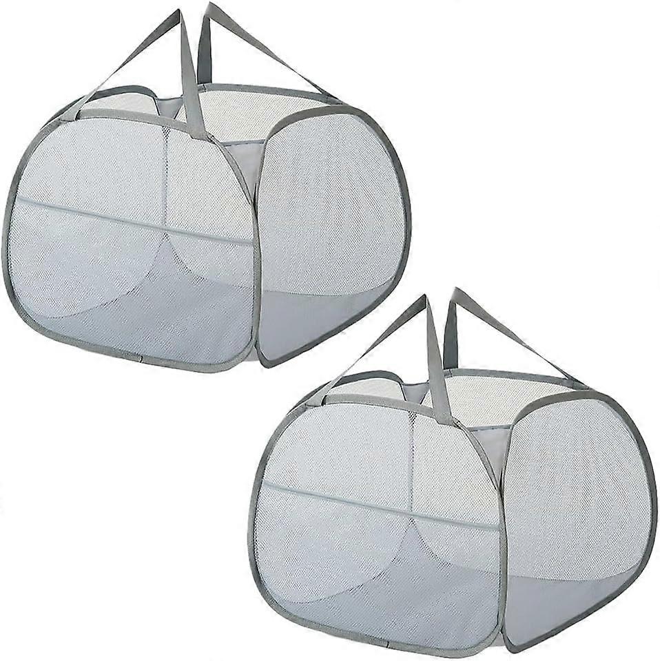 Collapsible Laundry Basket, Durable Mesh Material, Space-Saving Design for College Dorms, Lightweight and Portable