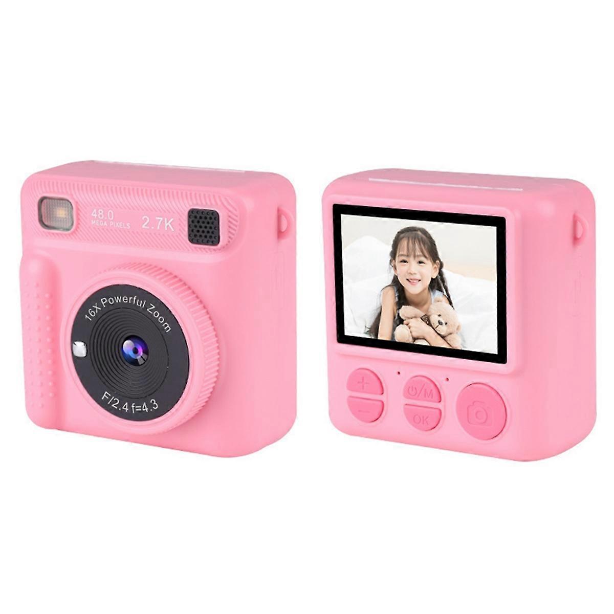 Instant Print Camera 1080P HD Digital Video Cameras with 3Print Paper Portable Travel Toy Camera fo