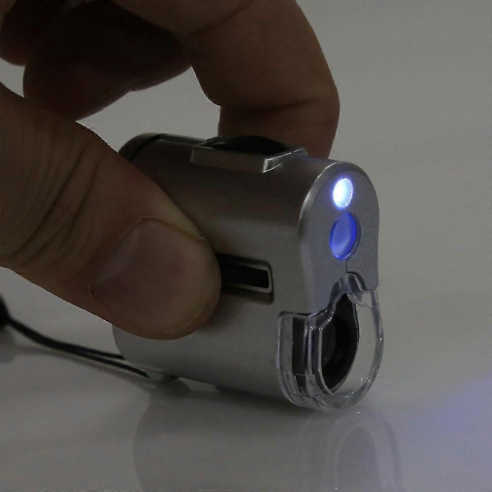 60x Portable Mini Microscope Multi-functional Magnifier With Uv Light Poet,3781