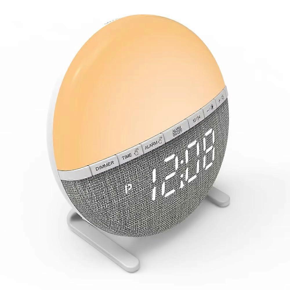 Alarm Clock with White Noise Sound Machine & Wake Up Light for Heavy Sleepers