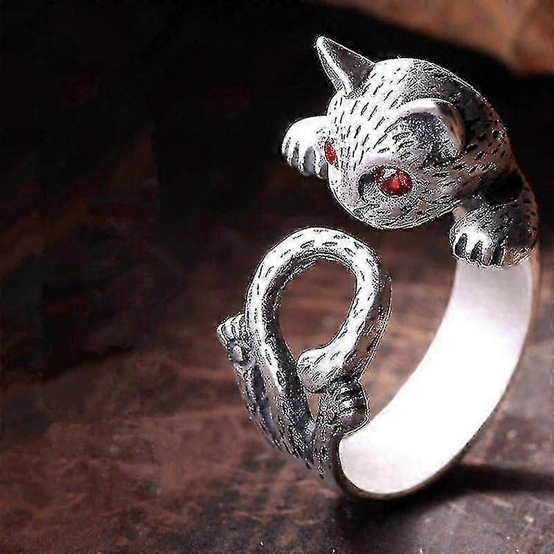 Vintage Lucky Cat Open Ring - Fashion Temperament Lucky Cat Open Ring