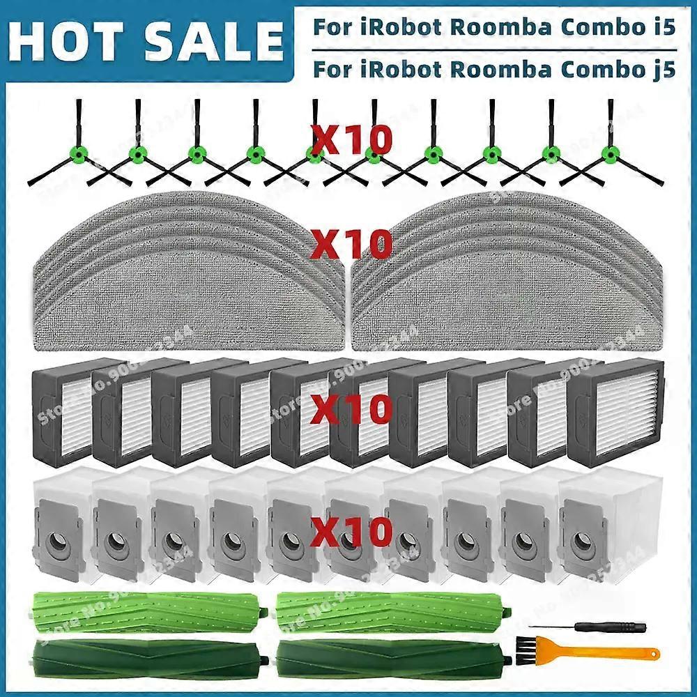 Applies to For iRobot Roomba Combo i3+, i5, i5+, j5, j5 Plus Replacement Parts Accessories Main Side Brush Filter Mop Dust Bag