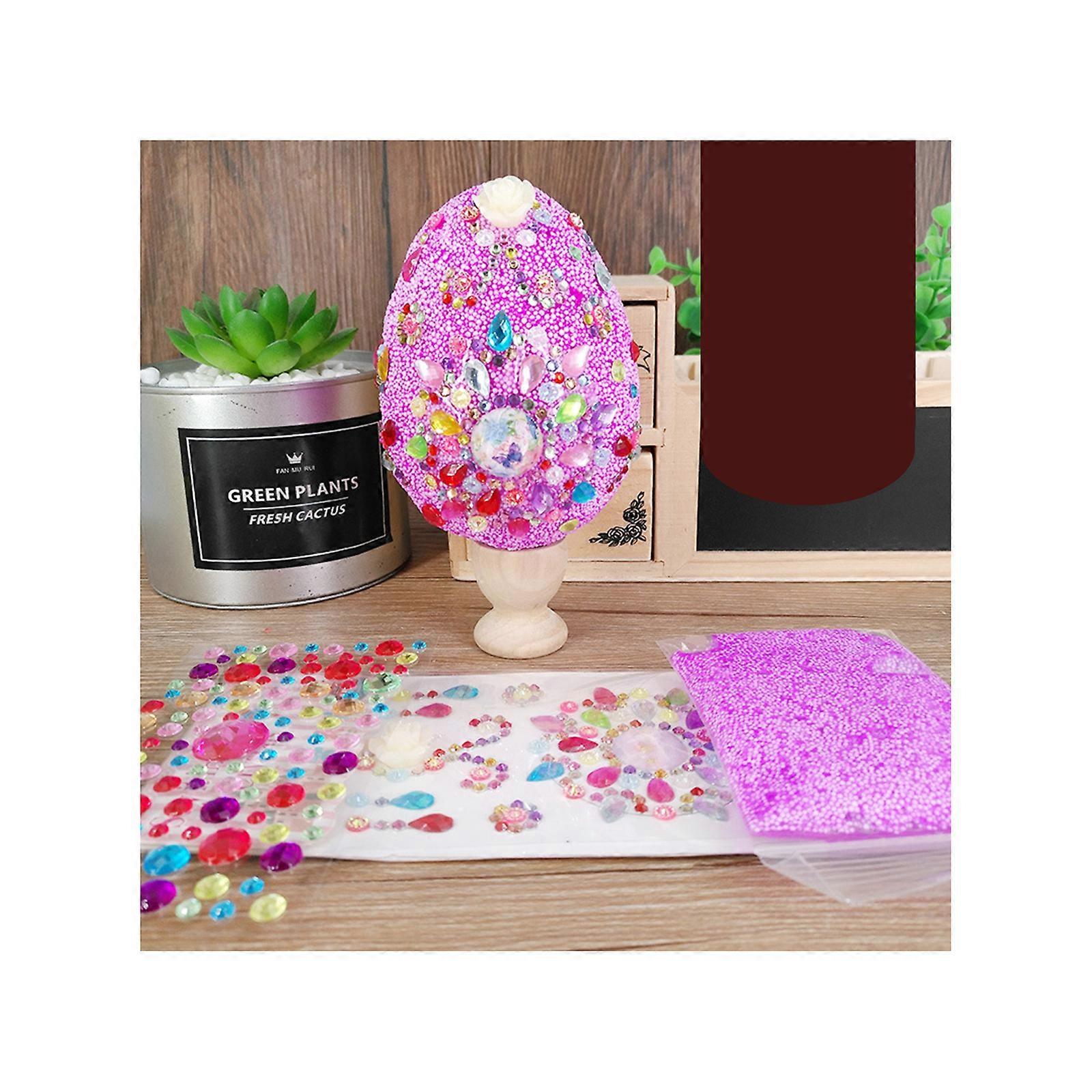 DIY Easter Diamond Egg Set Handmade Diamonds Crafts Material Kit Accessory  Purple