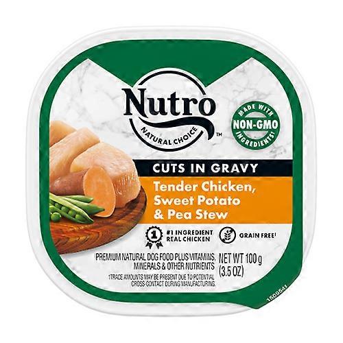 Nutro Products Grain Free Cuts in Gravy Adult Wet Dog Food, Tender Chicken, Sweet Potato & Pea Stew, 24Each/3.5 Oz, 24 Pack