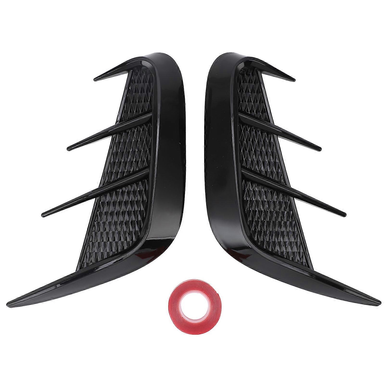 BOROCO 1 Pair Side Vent Trim Universal Left Right Marker Side Air Vent Cover Decorative Stickers for 1 Series E90 (Glossy Black)