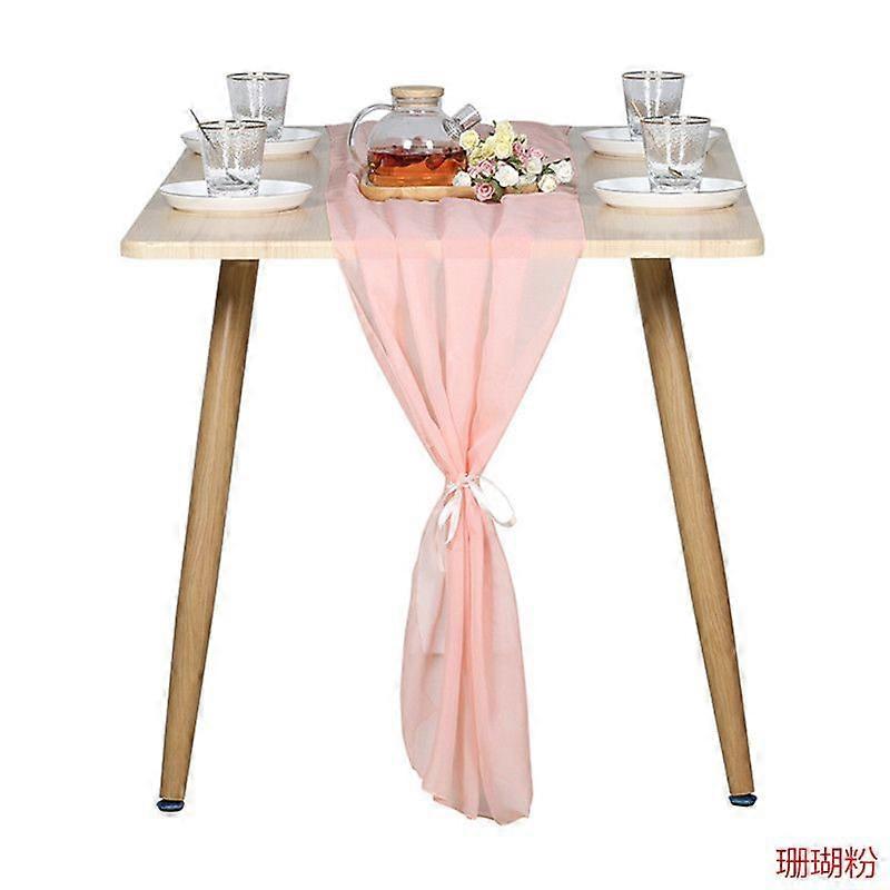 Chiffon table runner (70*300cm)  coral