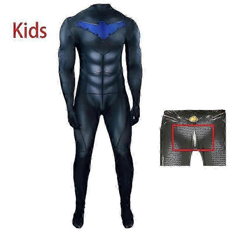 Ταινίες Nightwing Cosplay Κοστούμι Κορμάκι Υπερήρωας Jumpsuuit Κόμικ Zentai Κοστούμι Αποκριάτικο Καρναβάλι για Πάρτι Άνδρες Παιδικό Παιχνίδι Ρόλων