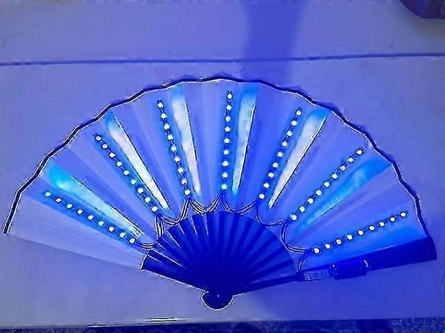 Parlayan Katlanır Led Fan Dans Işıkları Fan Gece Gösterisi Floresan Bar Partisi Hediyeleri Karanlıkta Parlıyor Cadılar Bayramı Dekorasyonu