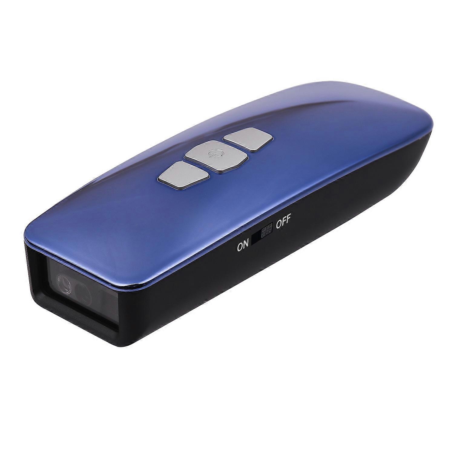 Mini 1D/2D/QR Barcode Scanner 3-in-1 BT/2.4G Wireless/USB Wired Bar Code Reader with Screen Compatib