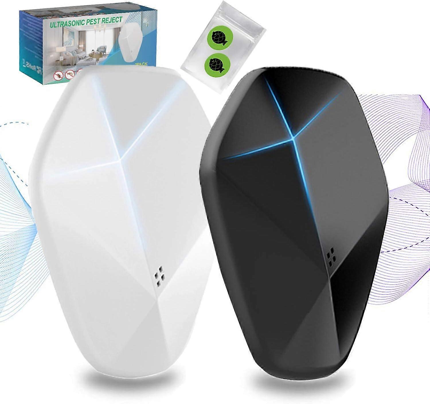 Electronic Pest Control, Ultrasonic Pest Repeller &amp; Electromagnetic Technology, Night Light Function, Safe For Humans And Pets, 2 Pack,