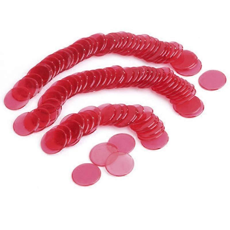 100pcs Children Counting Chips for Card Games Fun Party Learning Red