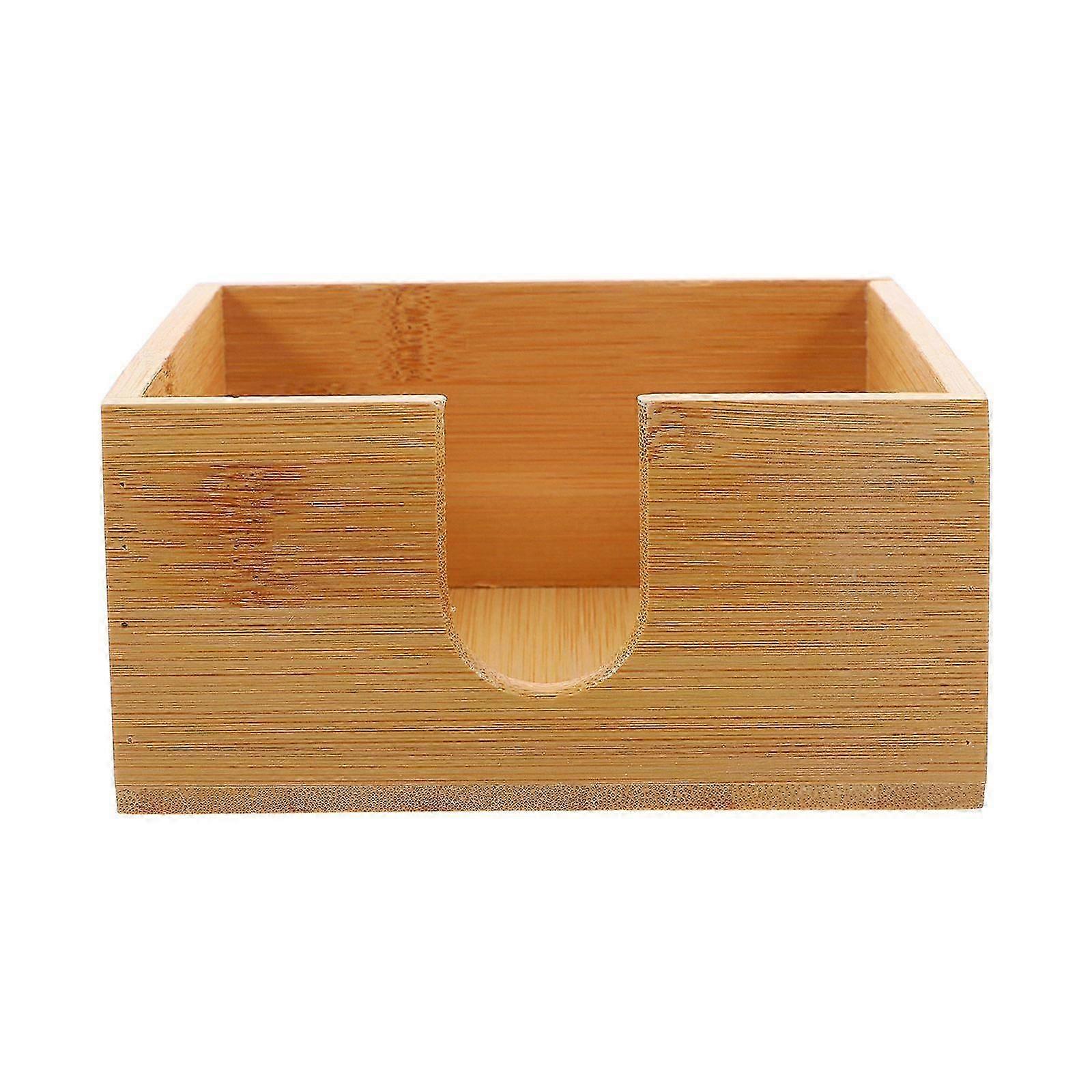 1Pc Bamboo Tissue Case Square Napkin Box Household Napkin Case Home Accessory