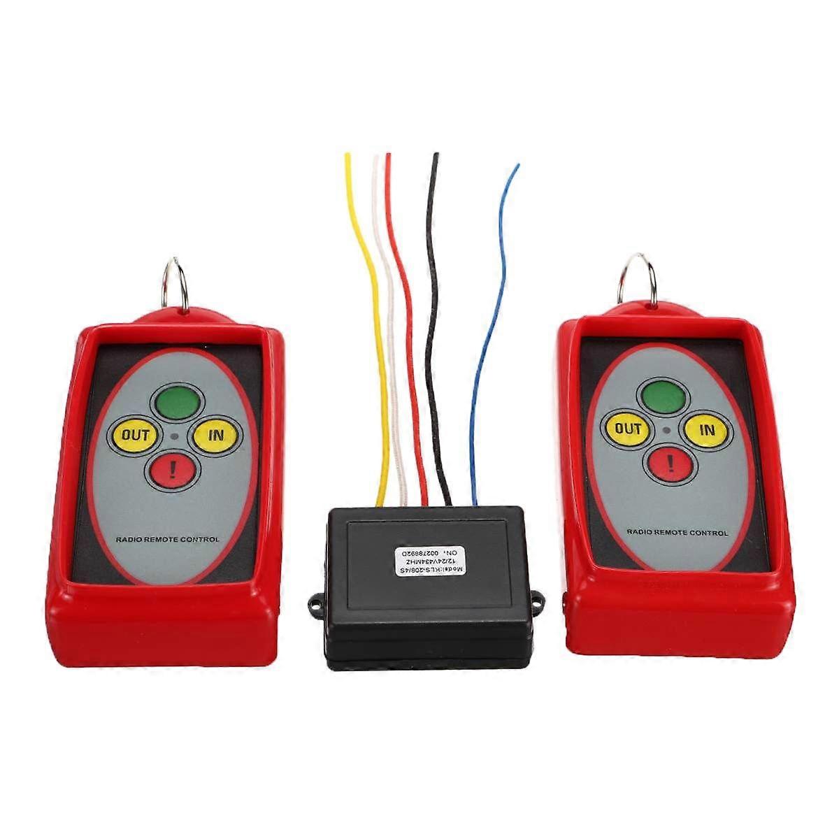 12V-24V 433MHz Digital Wireless Winches Remote Control Recovery Kit for SUV Off-Roads Trucks