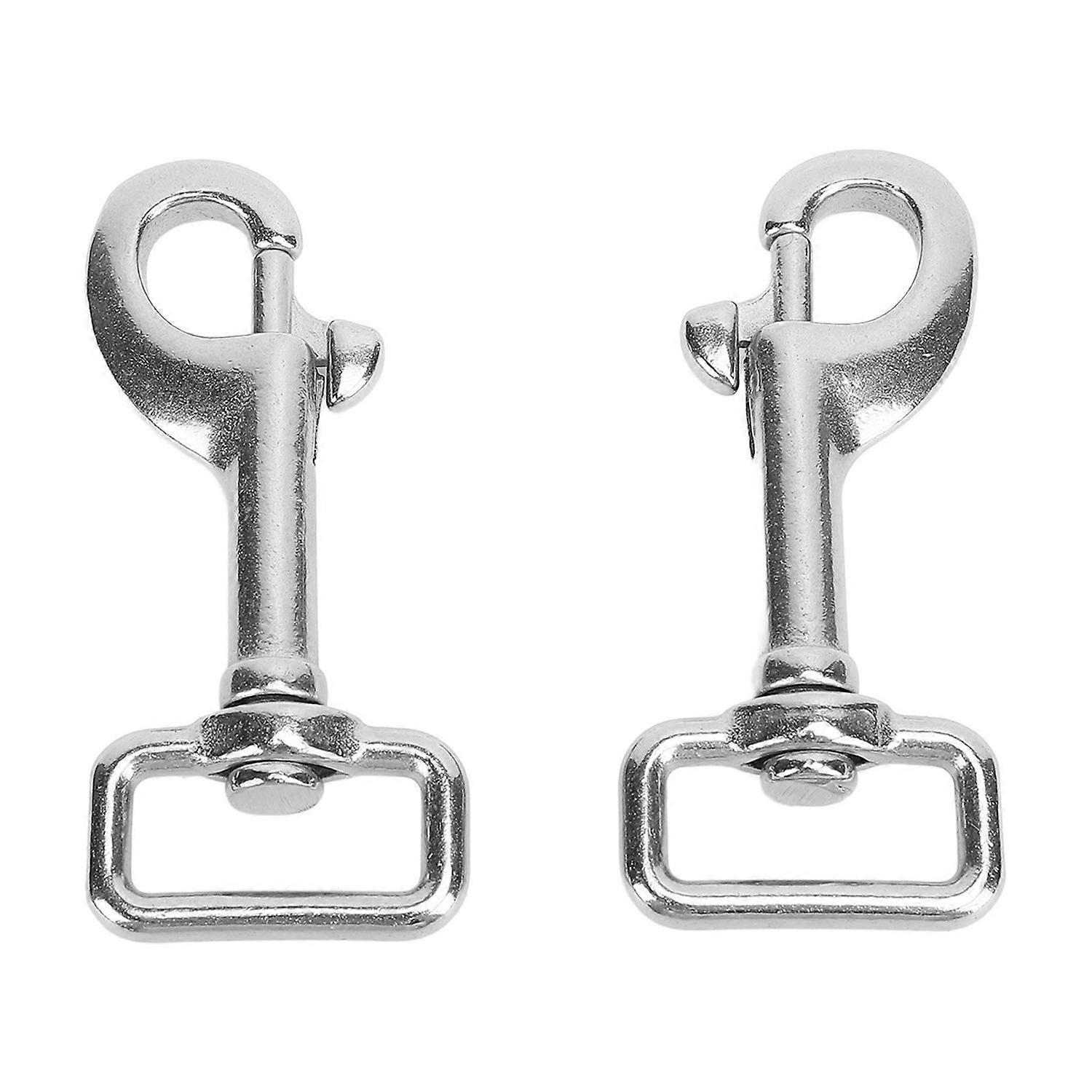 2PCS Eye Bolt Snap Hook Stainless Steel Multifunctional Single Ended Clip Hooks Square Eye Clasp Buc