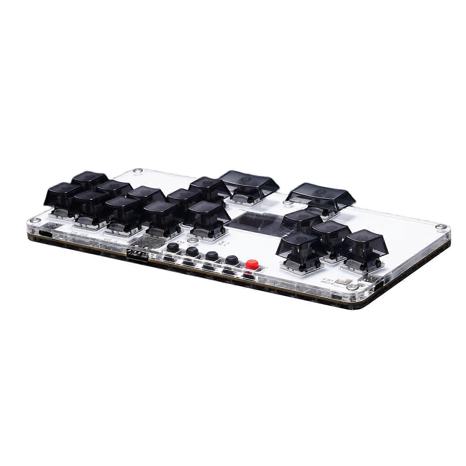 Street Fight Arcade Controller Gaming Keypad Leverless Controller for PC 16Keys All Button Arcade Stick  Black