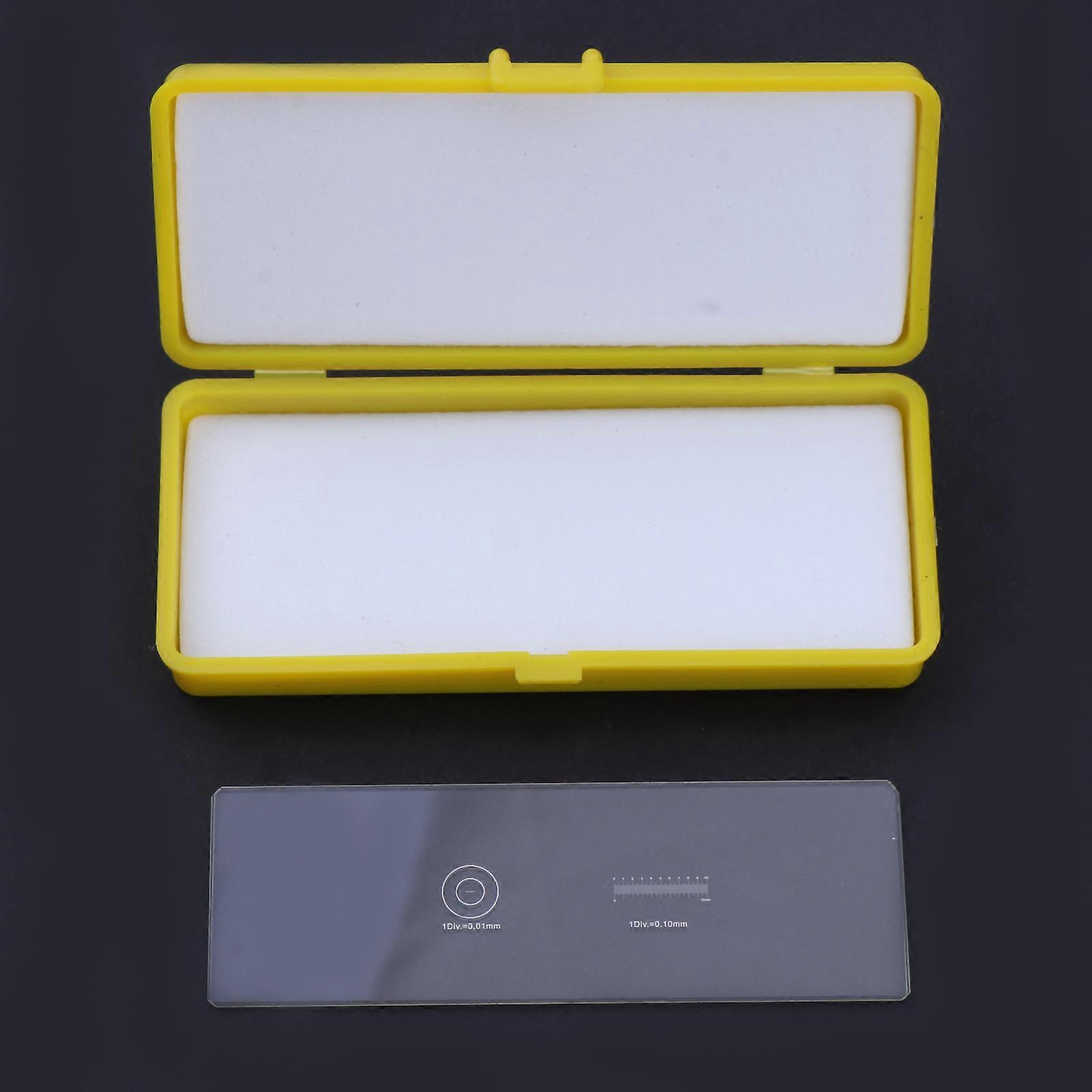 0.01mm Stage Micrometers Glass slide Reticle Measuring Calibration Ruler DIV=0.01mm for Biological Microscopes