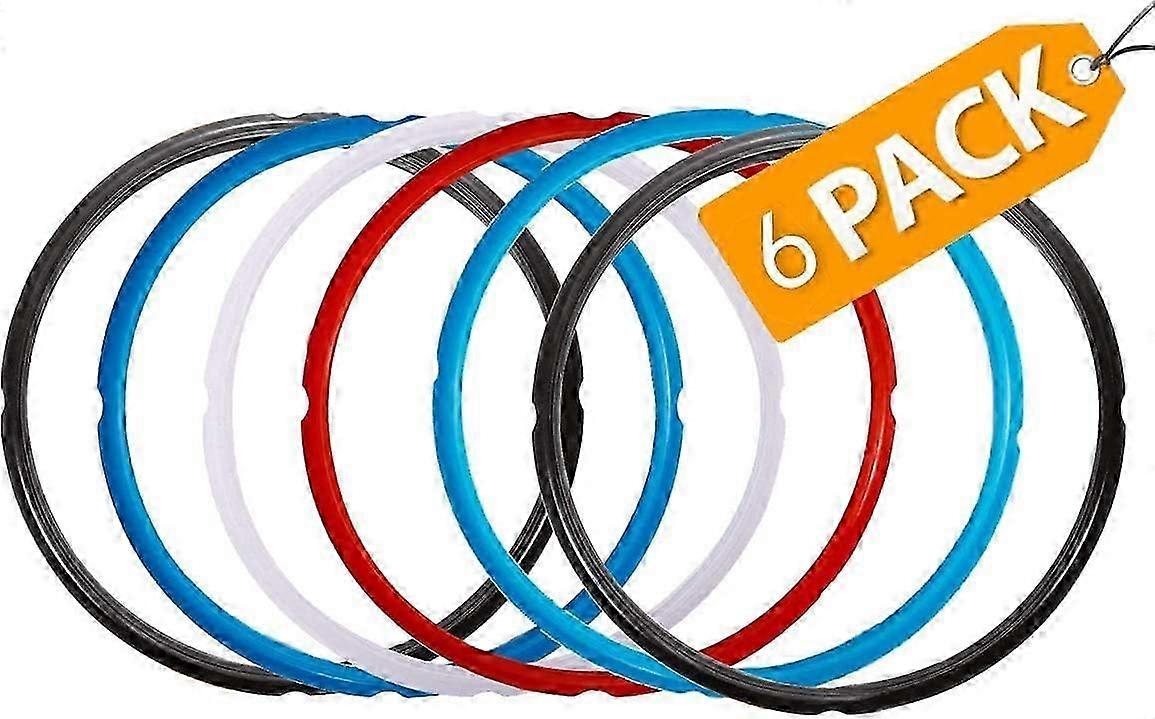 6 stk Instant Pot Tetningsringer 6 Quart Instant Pots tetningsring for 6 qt 5qt Pot Instant Pot Tilbehør Passer IP-DUO60 IP-LUX60 IP-DUO50 IP-LUX50 S